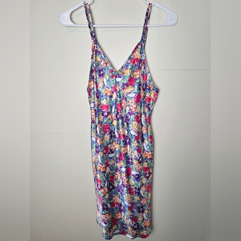 Vintage Val Mode‎ Floral Lingerie Nightie, Size Large
